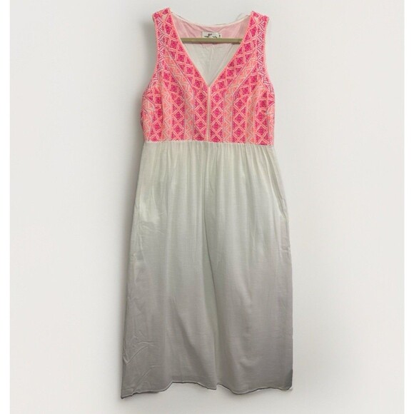 Vineyard Vines Dresses & Skirts - Vineyard Vines Woman's Embroidered Bodice Maxi Dress Size 16 Beachy Coastal Prep
